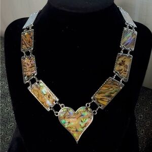 Abalone Shell Heart Necklace